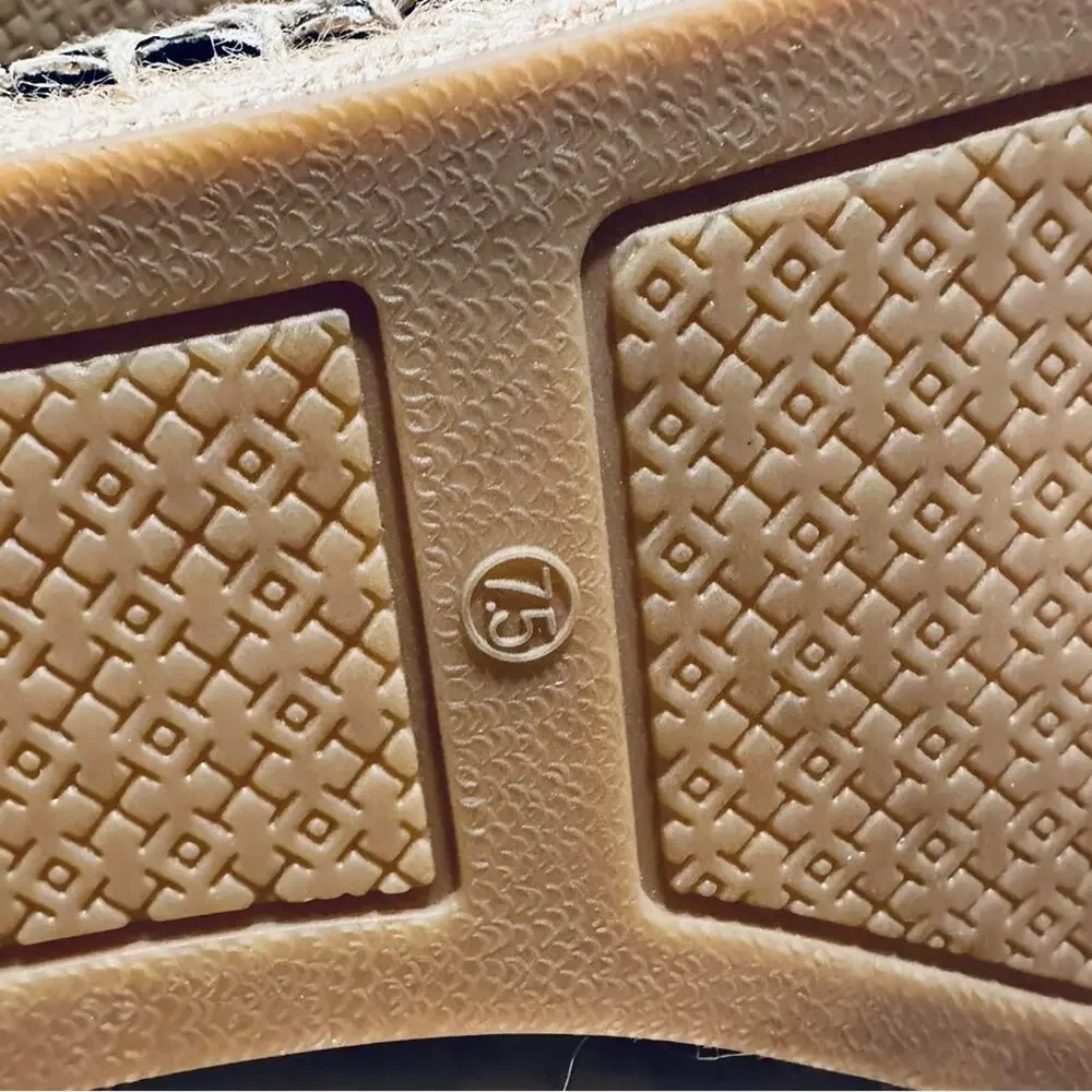 Tory Burch Max Espadrille Slide, Diamond Roccia Print, Snakeskin, Size 7.5, IOB